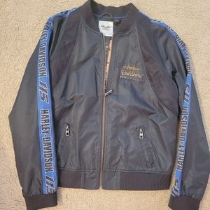 Harley Davidson Women's 115th Anniversary Black Bomber jacket,  Large